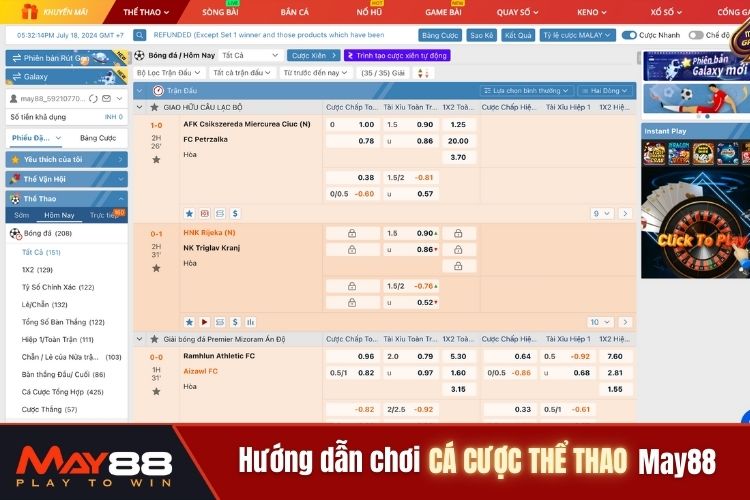 Hướng dẫn tham gia cá cược thể thao May88 chi tiết nhất